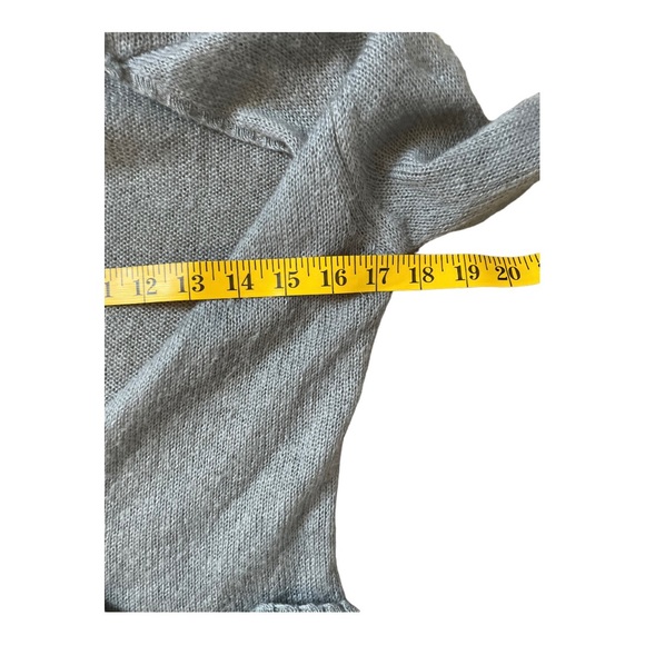 MANGO Mohair Blend Gray Wrap Sweater Size Medium - Picture 4 of 10